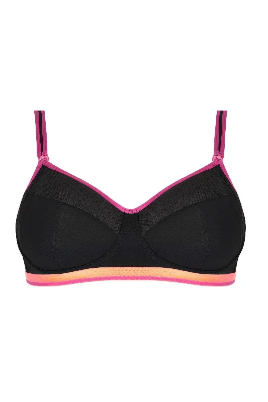 ACTIVATE BLACK SPORTS NURSING BRA - FLEXI UNDERWIRE