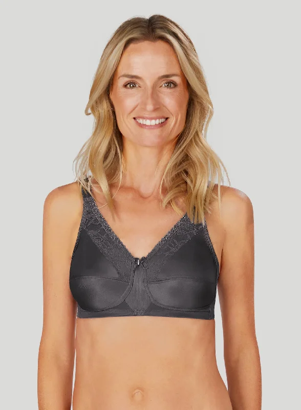 Amoena: Nancy Soft Cup Mastectomy Bra Dark Grey