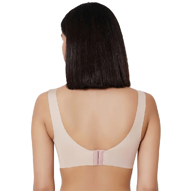 Aura Padded Non-wired 3/4th Cup Everyday Wear Full coverage Bralette - Beige