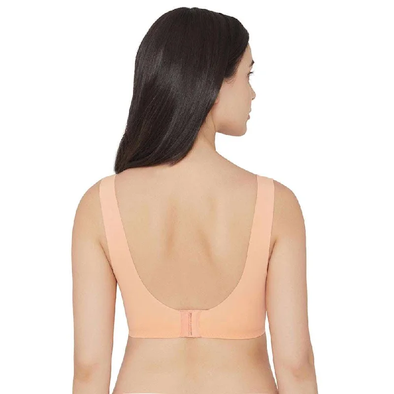 Aura Padded Non-wired 3/4th Cup Everyday Wear Full coverage Bralette - Orange