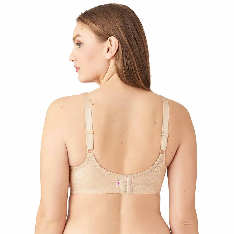 Awareness Non Padded Non-Wired Full Cup Comfort Strap Everyday Wear Plus Size Full Support Bra - Beige