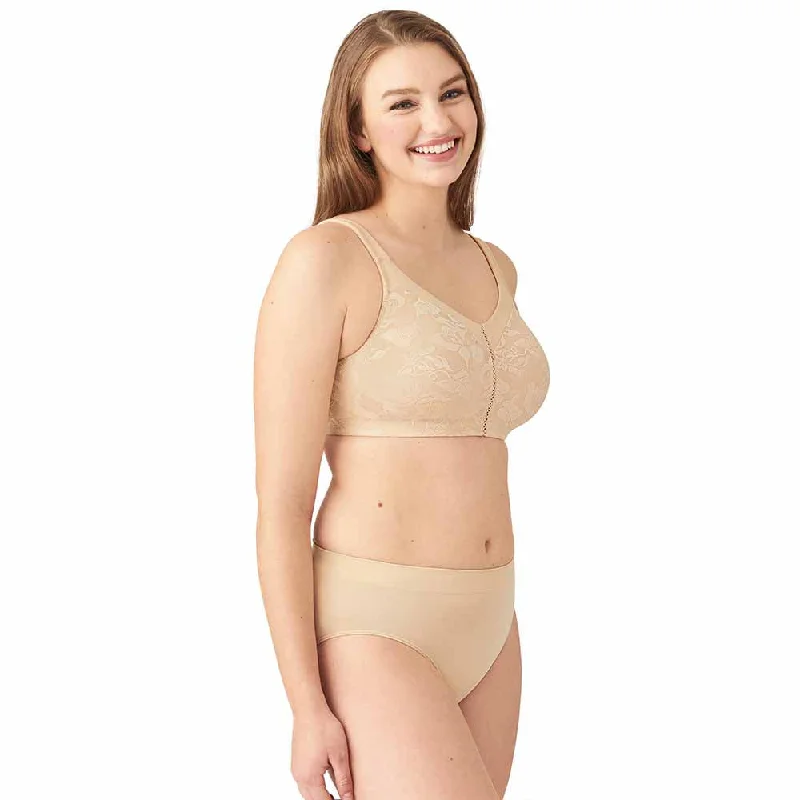 Awareness Non Padded Non-Wired Full Cup Comfort Strap Everyday Wear Plus Size Full Support Bra - Beige