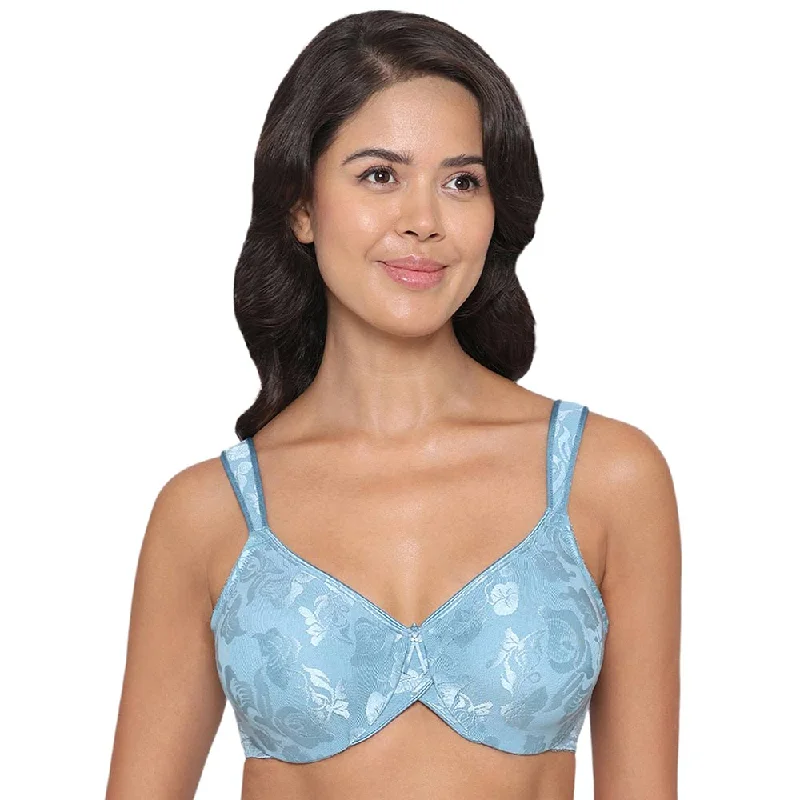 Awareness Non Padded Wired Full Coverage Full Support Plus Size Bra - Sky Blue