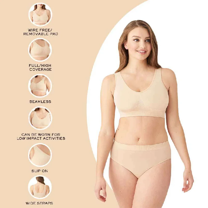 B-Smooth Padded Non-wired Full Cup Everyday Wear Full coverage Bralette - Beige