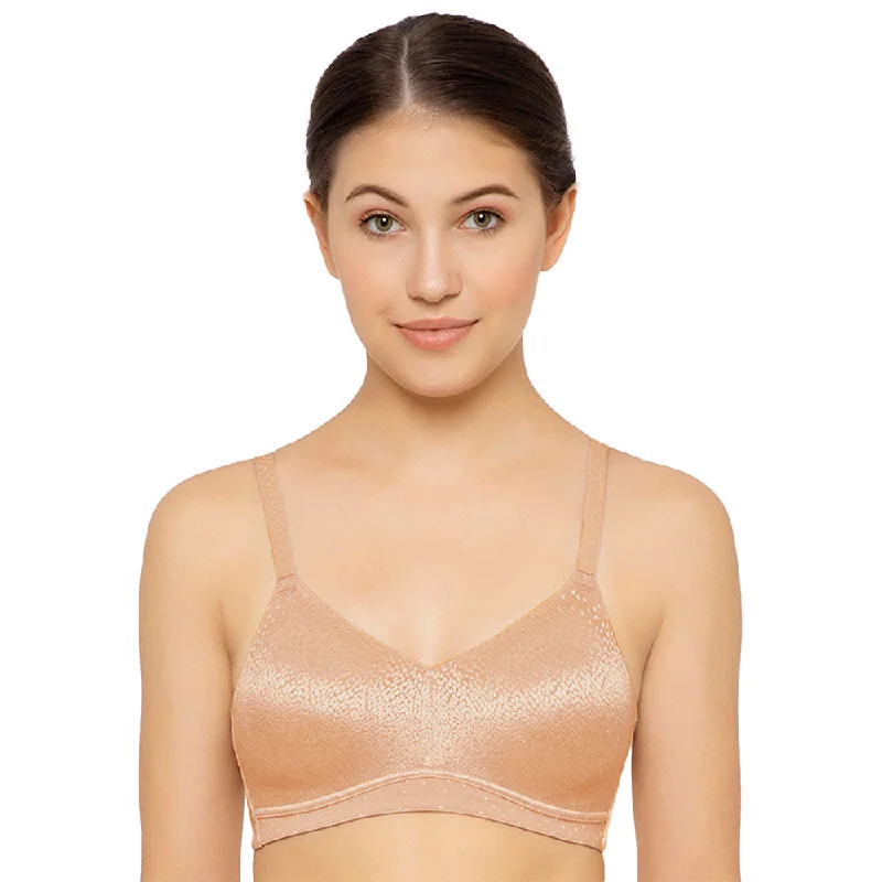 Back Appeal Non Padded Non-Wired Full Cup Everyday Wear Plus Size Seamless Full Support Bra - Pink