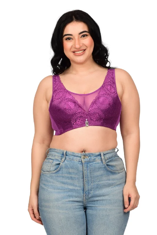 Bare Dezire Full Coverage Bralette Plus Size Padded Lace Bra for Women