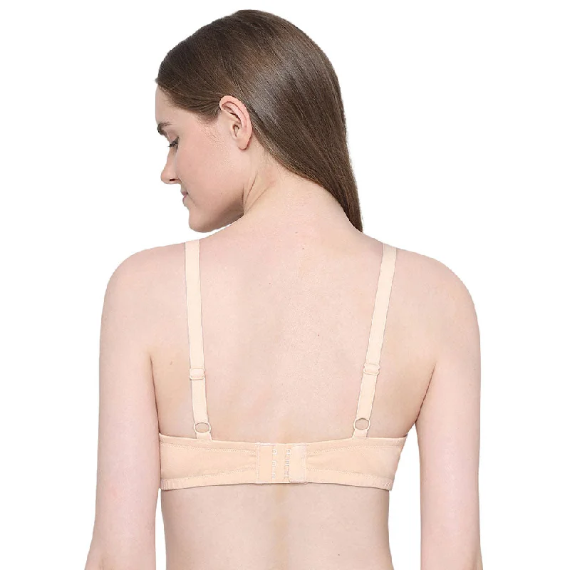 BASICS Essentials2.0 Padded Non-wired 3/4th Cup Everyday Wear T-shirt Bra - Beige