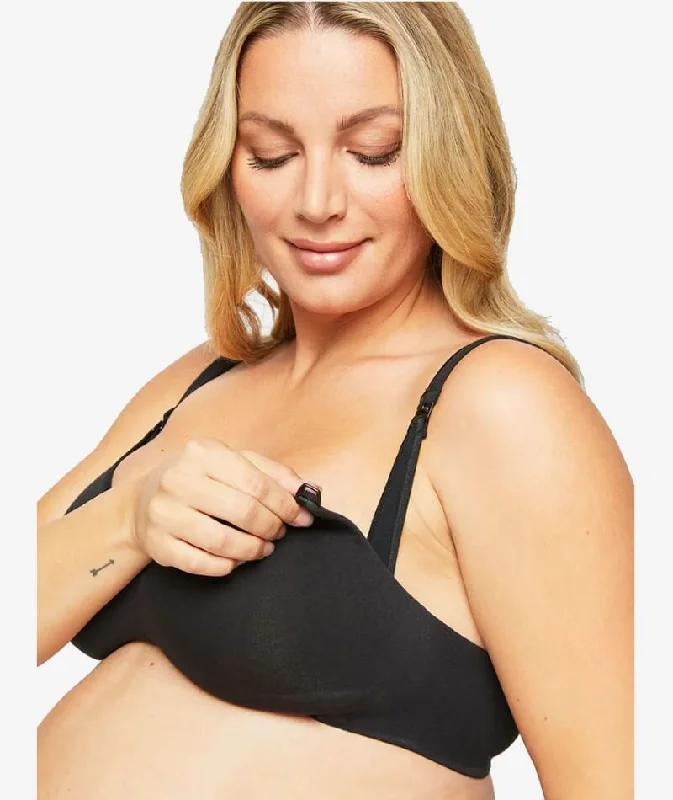 Berlei Barely There Cotton Rich Maternity Wire-free Bra - Black