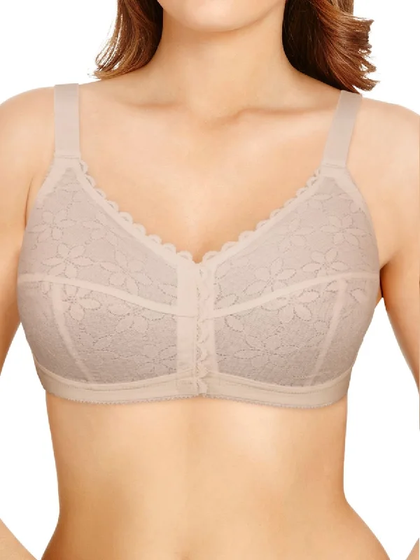 Classic Full Cup Front Fastening Bra - Nude