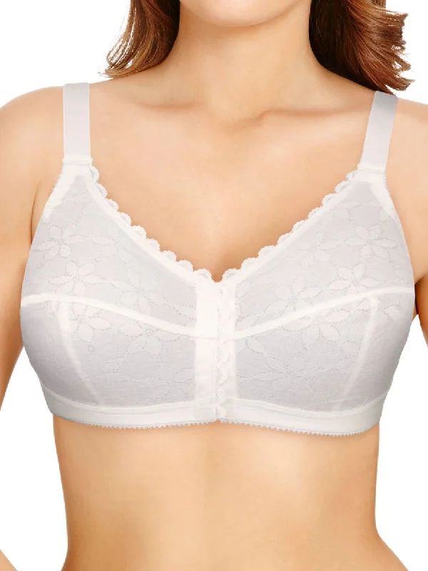 Classic Full Cup Front Fastening Bra - White