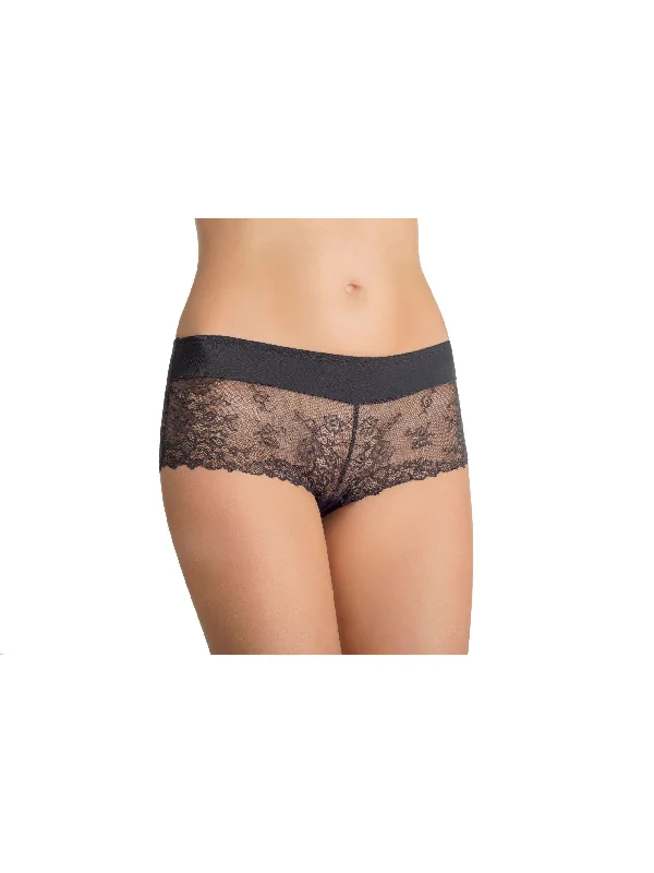 Black Valens Lace Boyshorts