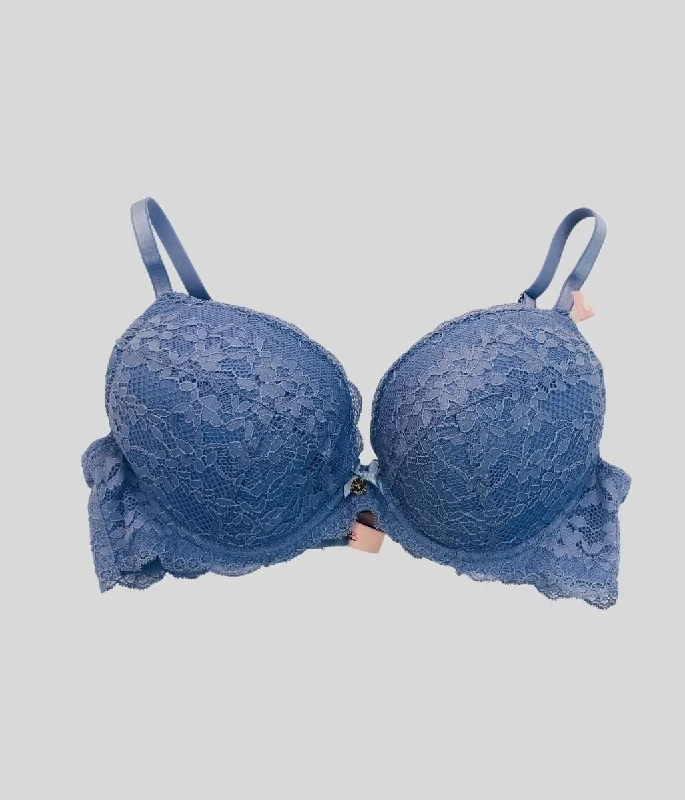 Blue Mollie Padded Plunge Bra