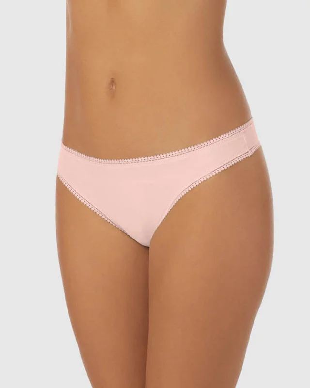 Cabana Cotton Hip G Thong Underwear - Blush