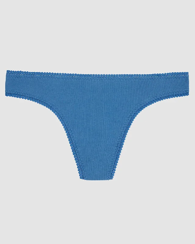 Cabana Cotton Hip G Thong Underwear - Riverside