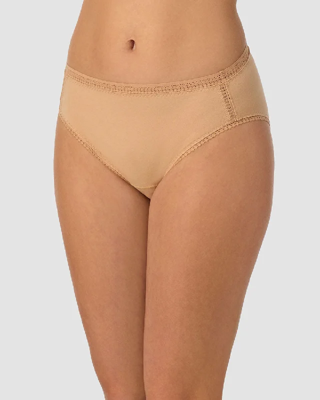 Cabana Cotton Leak Proof Hi Cut Brief Underwear - Champagne