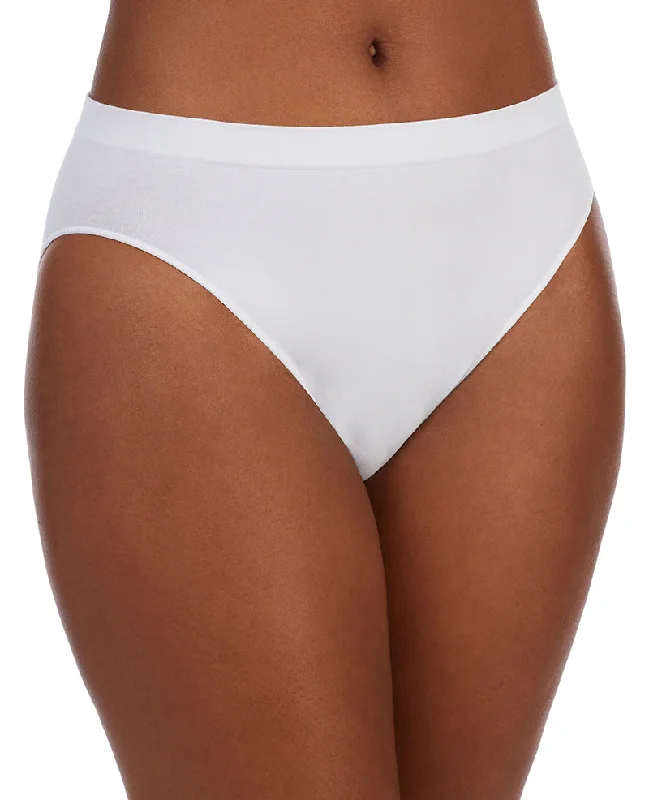 Cabana Cotton Seamless Hi Cut Brief Underwear - White