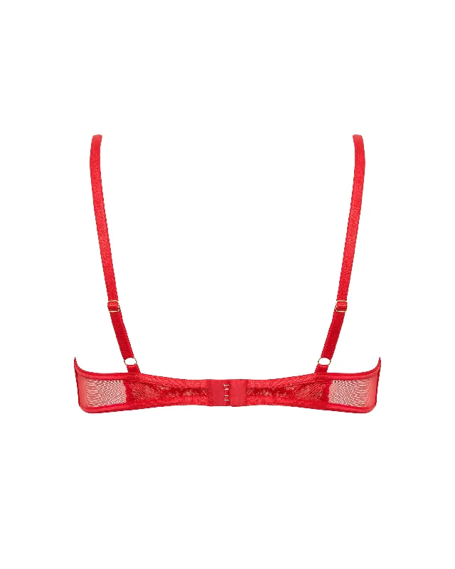 Catalina Wired Bra Red/Sheer