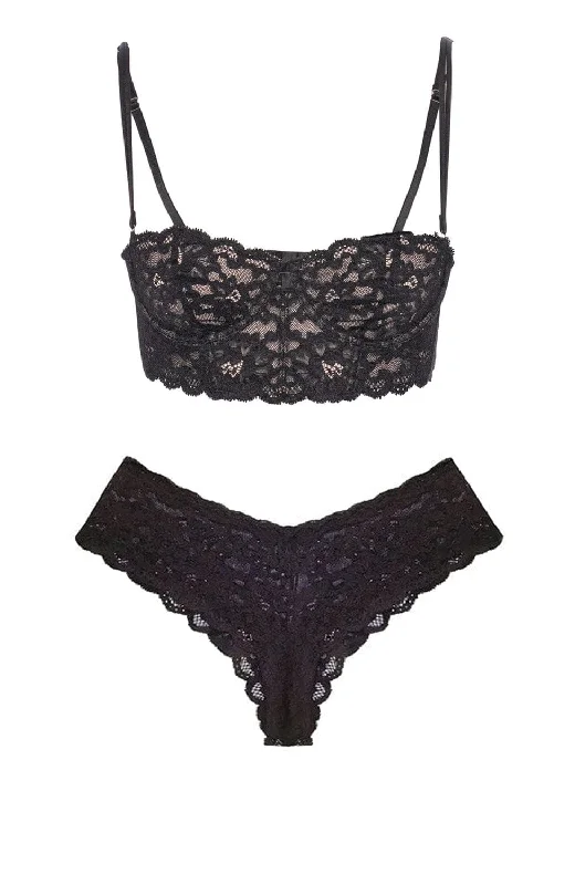 Charlotte Lace Longline Bra and Cheeky Brief