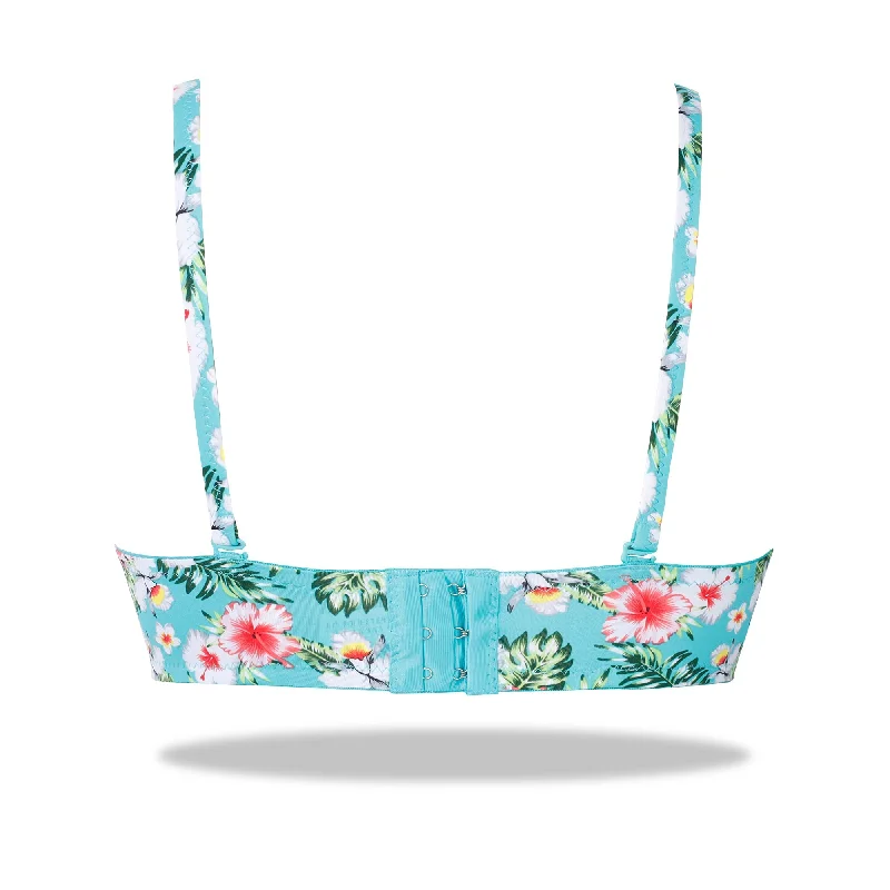 Navy Padded Printed Floral Essence with Stretchable Straps