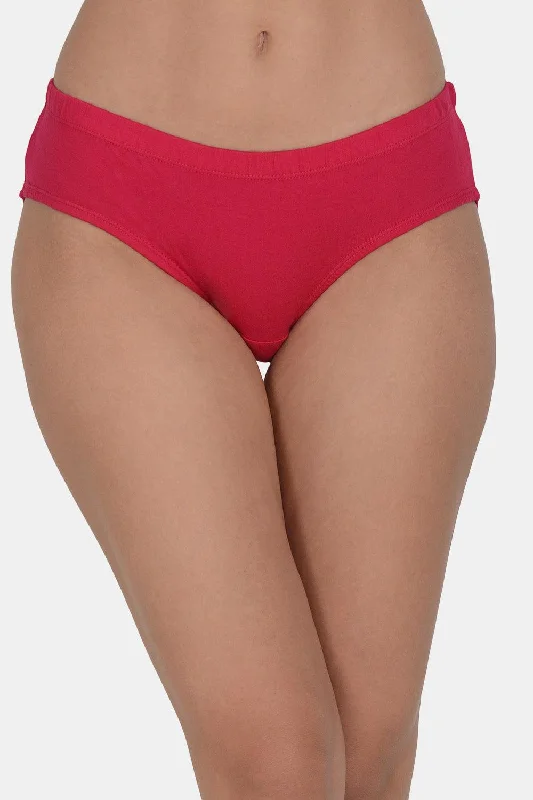 Women’s Solid Red Mid-Rise Hipster Brief | DP-100-RD-1 |