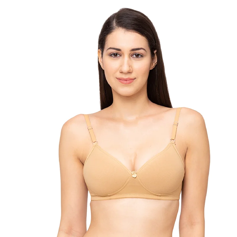 1112-Cotton Basic Backless Padded T-Shirt Bra Skin