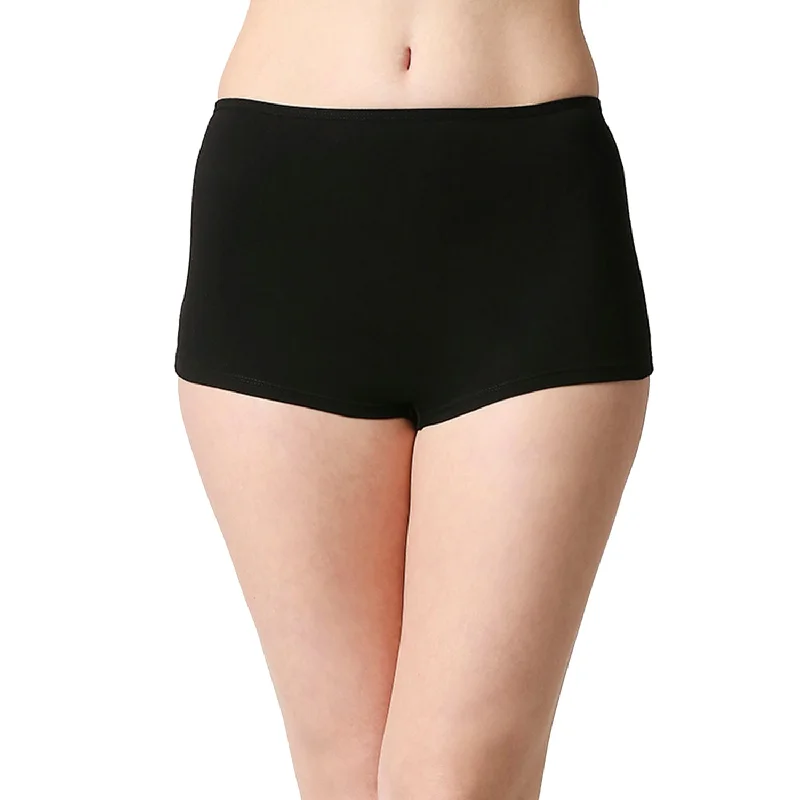 JS 01 BS / 1 CL Cotton Basics Boyshorts Panty-Black