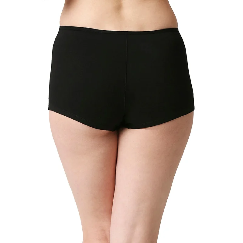 JS 01 BS / 1 CL Cotton Basics Boyshorts Panty-Black