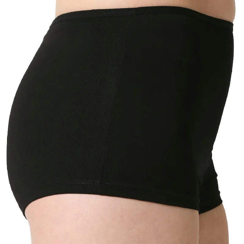 JS 01 BS / 1 CL Cotton Basics Boyshorts Panty-Black