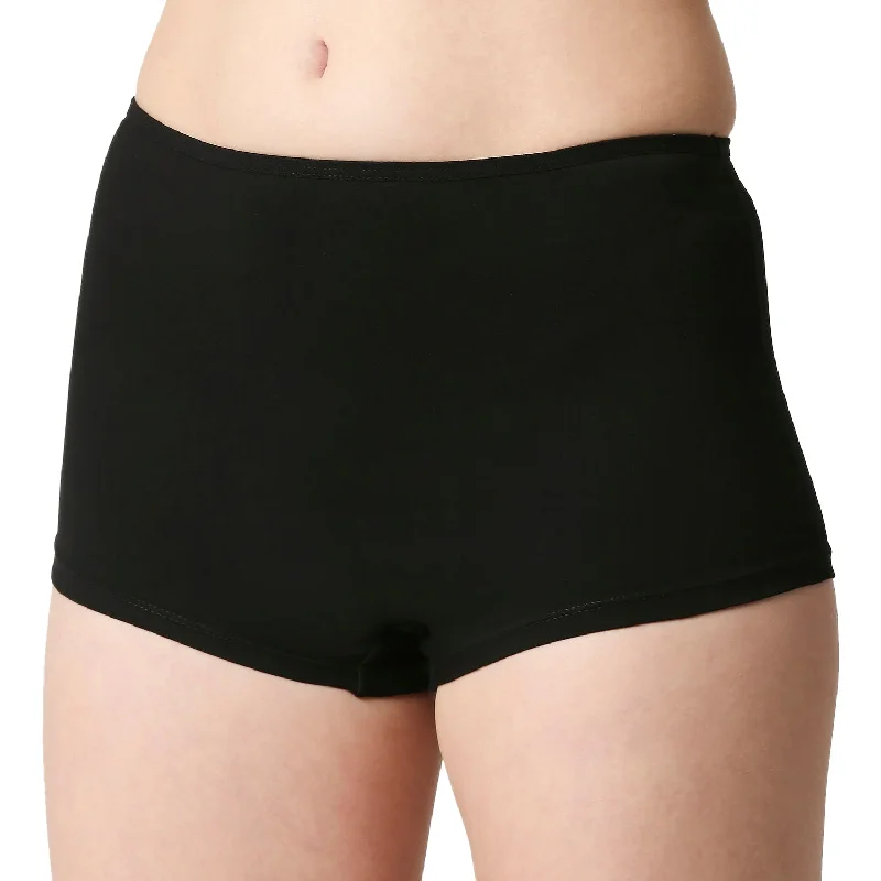 JS 01 BS / 1 CL Cotton Basics Boyshorts Panty-Black