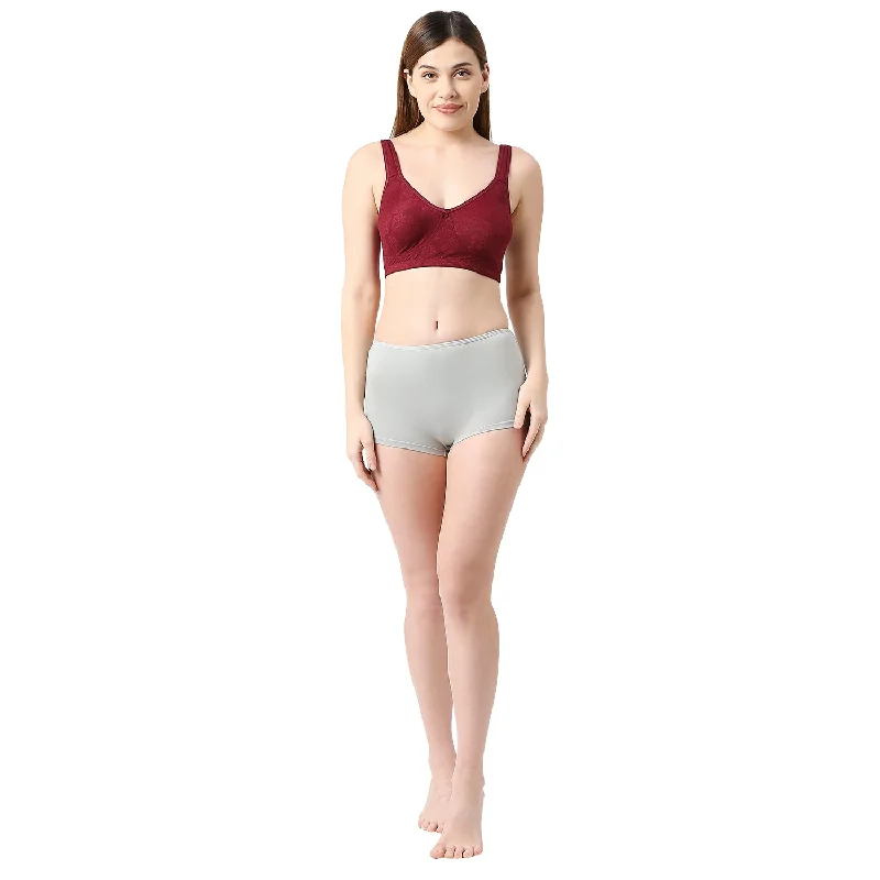 JS 01 BS / 1 CL Cotton Basics Boyshorts Panty-Grey