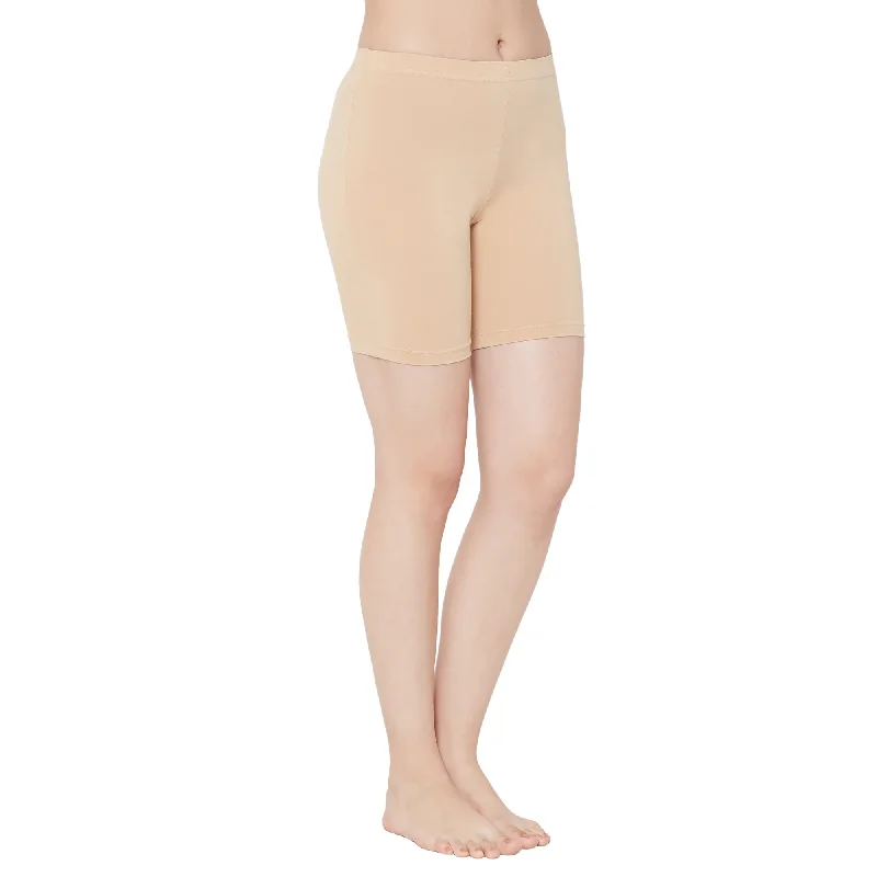 Shorties Cotton Stretch Cycling Shorts- Skin