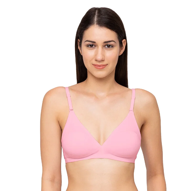 1029-Cotton Basics Plain Non Padded Non Wired Bra Pink