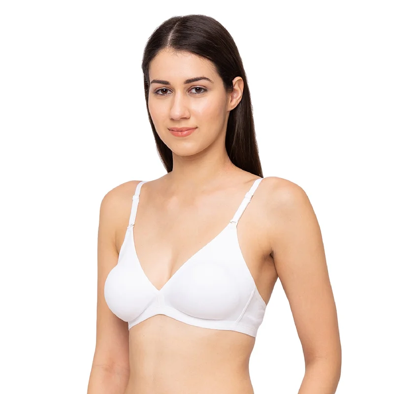 1029-Cotton Basics Plain Non Padded Non Wired Bra White