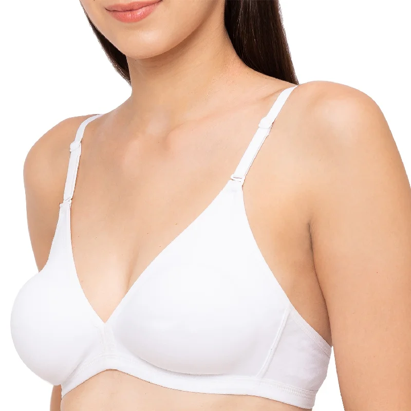 1029-Cotton Basics Plain Non Padded Non Wired Bra White