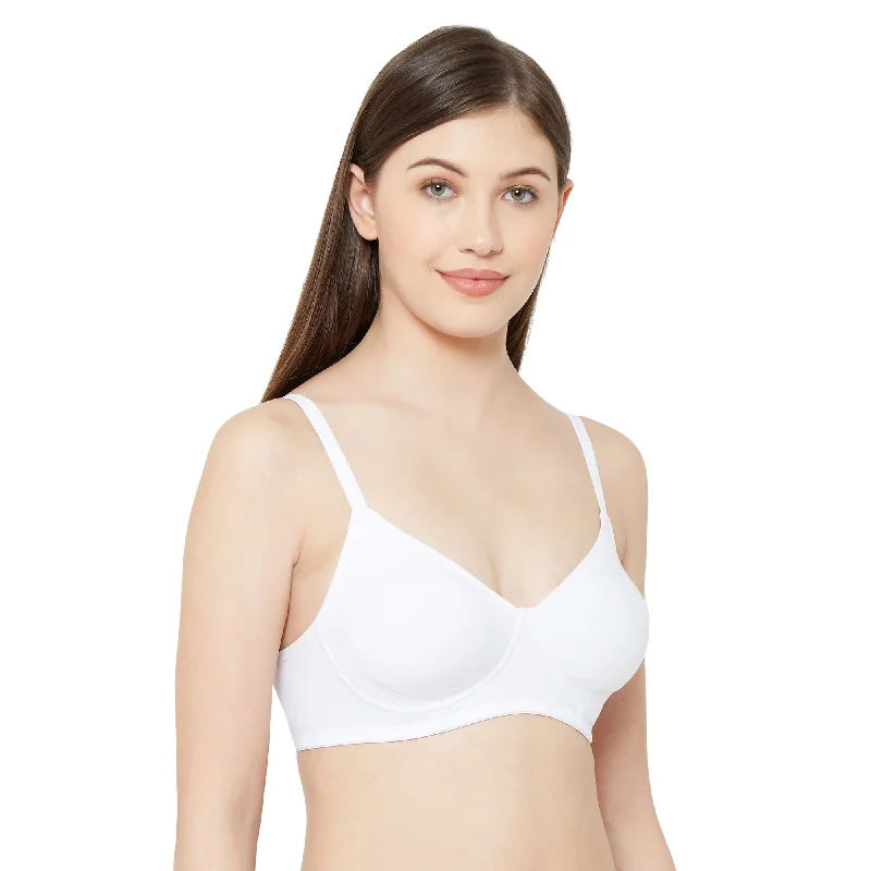 Sakhi - Plain Side Support Everyday Bra White