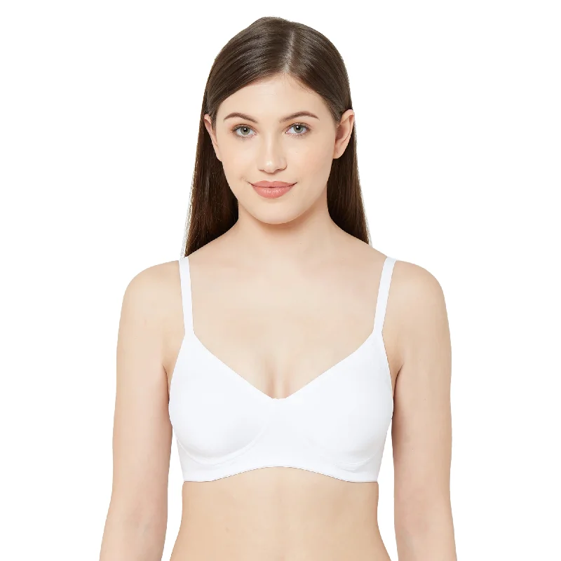 Sakhi - Plain Side Support Everyday Bra White