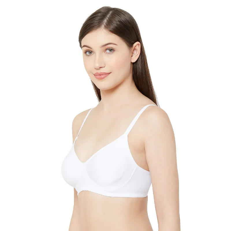 Sakhi - Plain Side Support Everyday Bra White