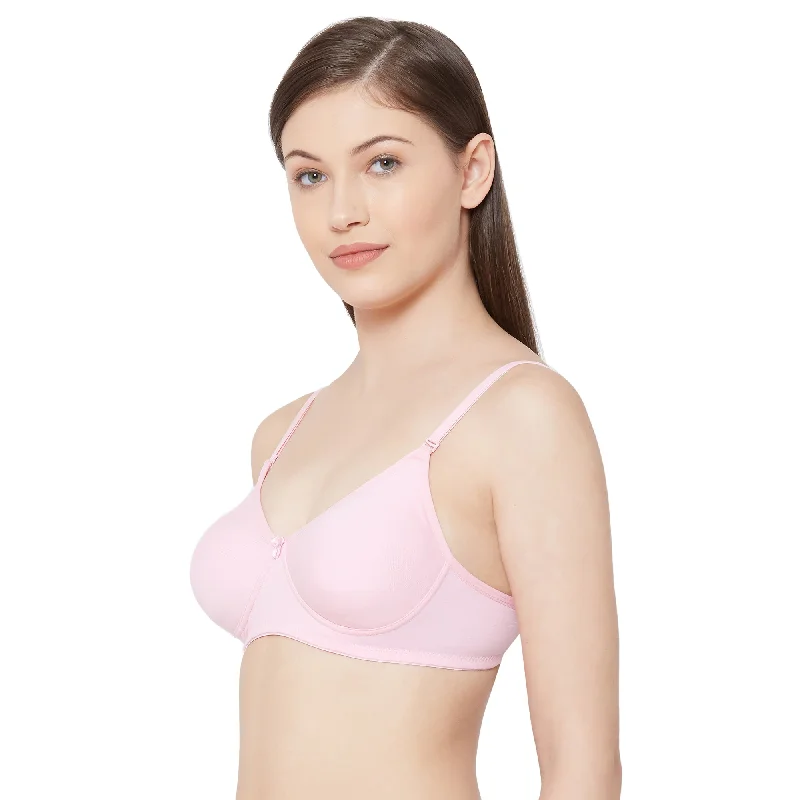 1030-Cotton Basics Plain Soft Padded T-Shirt Bra Pink