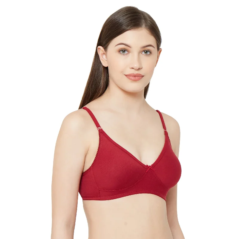 Dipti-Plain Mold T-shirt Bra Maroon