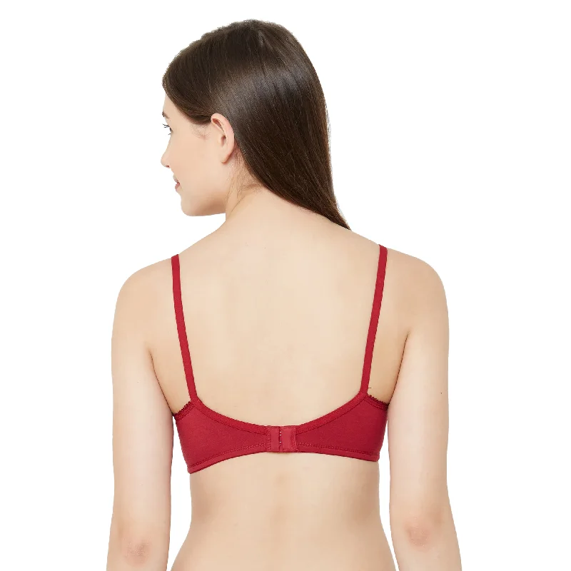 Dipti-Plain Mold T-shirt Bra Maroon