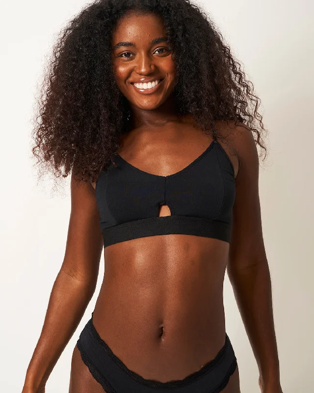 Cut Out Bralette - Black