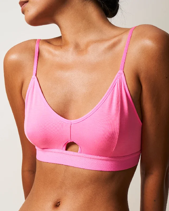 Cut Out Bralette - Hot Pink