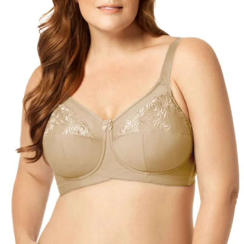 Embroidered Microfiber Soft Cup Bra 1301 - Nude