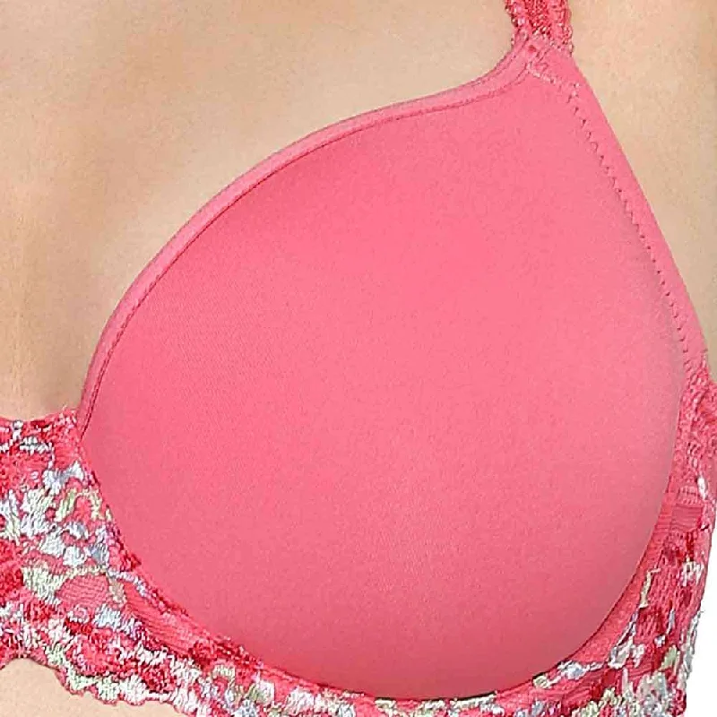 Embrace Lace Contour Padded Wired 3/4th Cup Everyday Wear Medium coverage T-Shirt Bra - Pink