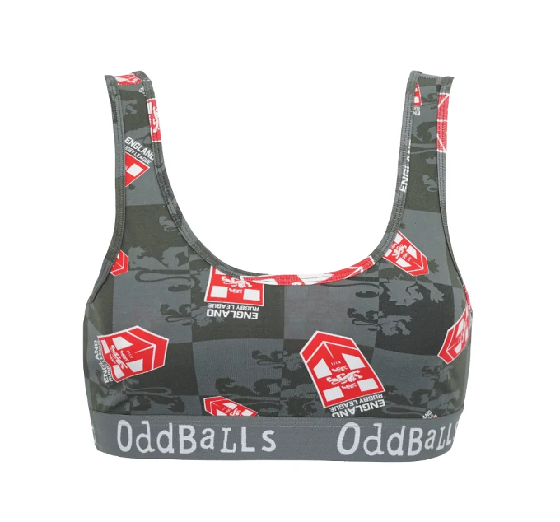 England Rugby League Grey - Ladies Bralette