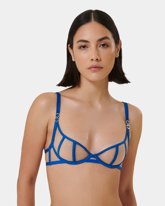 Etta Wired Bra Egyptian Blue/Sheer