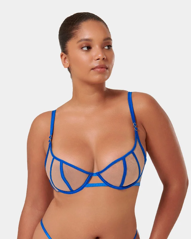 Etta Wired Bra Egyptian Blue/Sheer