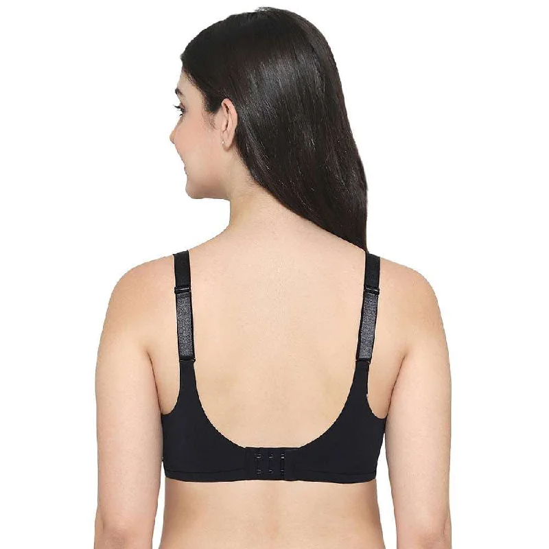 Everyday Elegance Padded Wired Full Cup Everyday Wear Smooth Finish T-Shirt Bra - Black