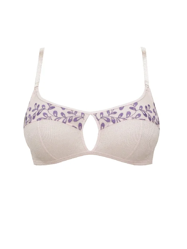 Evoke Bralette - Blush w Purple - A1582