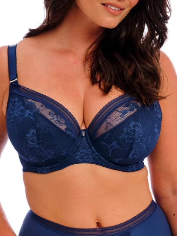 Fusion Lace Plunge Bra - French Navy